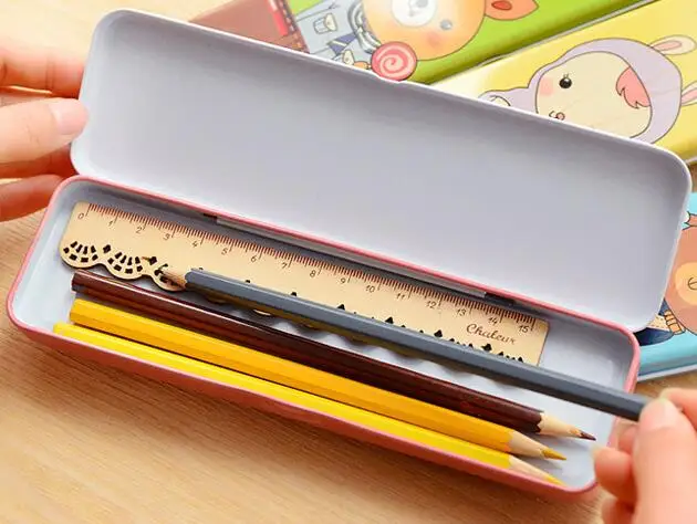 case with customized logo 202x63x23mm student pencil bag box