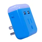 Bedroom Hotel Wall Charger Colorful 2 Port USB Travel Plug Power Adapter Replacement for iPhone Samsung