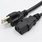 high quality taiwan three inserts suffix power cord for computer