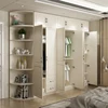White color european style bedroom wardrobe cabinet