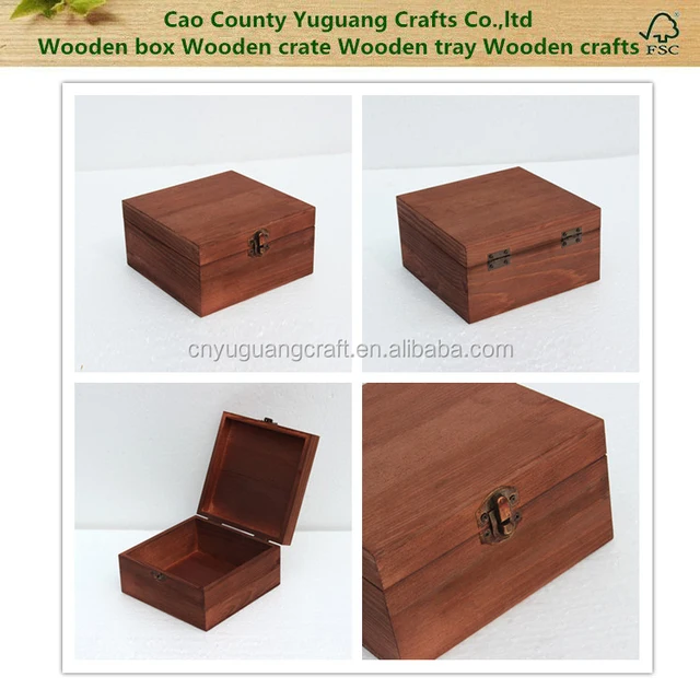 lacquer brown color small wooden gift box