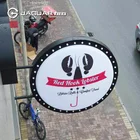 Outdoor circular lighted sign vacuum forming round light box