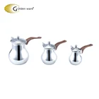 Turkish Turkish Coffee Pot Golden Ware Chromium Plating Stainless Steel Turkish Milk Pot Coffee Warmer Set