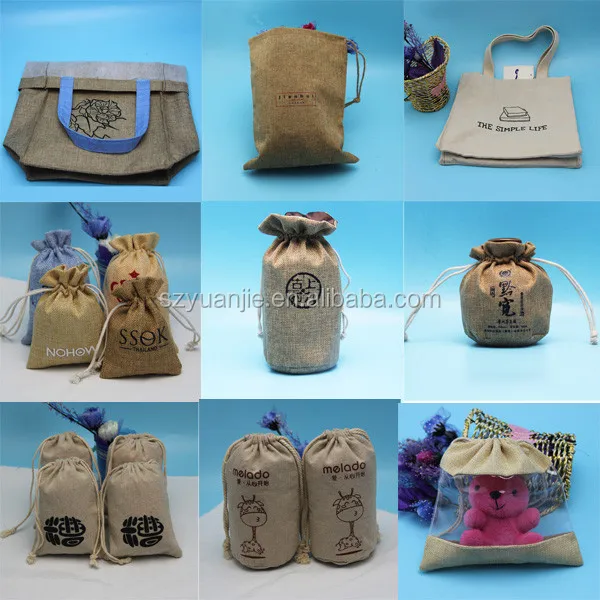burlap hemp jute drawstring bags wholesale