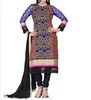 Deep blue Georgette straight suit Elegant Fashionable Indian Designer Indian salwar printing Clothing Wholesale