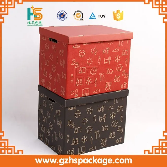 wholesale printing cardboard materials folding box handle