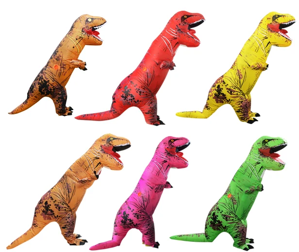 Vendita diretta della fabbrica piccolo MOQ 5 colori realistico dinosauro costume
