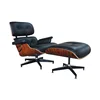 Wholesale Classic Design Wood Veneer Lounge Chair With Ottoman