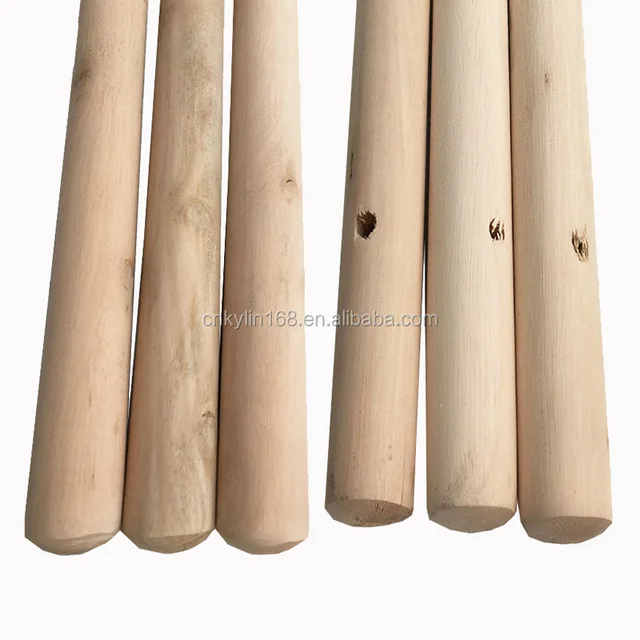 4ft strong natural wood broom pole handle