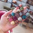 manufacturer wholesale Korea new square pearl hair ring dot square hair rope fashion ladies Korean version headwear