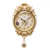 Retro Vintage Palace Style Wanduhr Pendel Carved Rose Luxury Pendulum Wall Clock