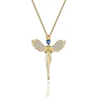 Explosion Models Korean Jewelry Pendant Angel Wings Zircon Enamel Decorative Necklace Collar