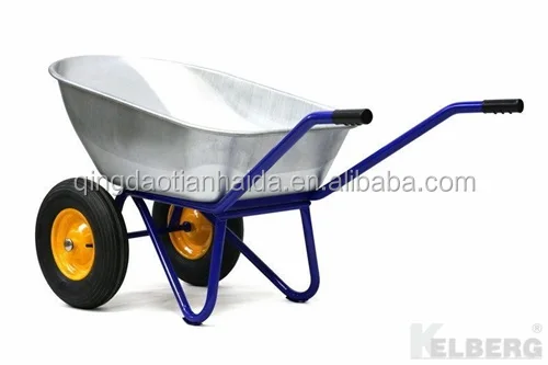 Kelberg 2-Rad Schubkarre 150L-250KG Baukarre Gartenkarre Tiefmulde Vollgummi