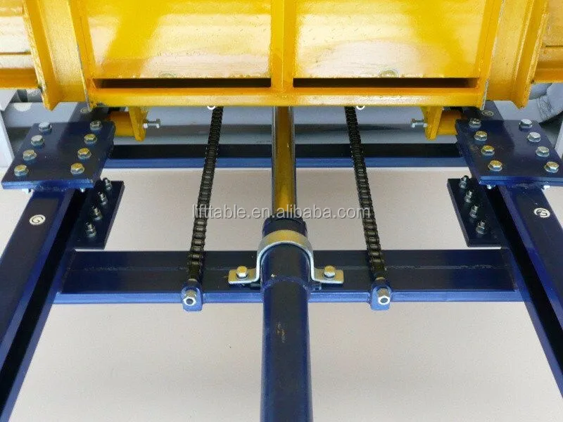 guide rail lift platform have the special safety system