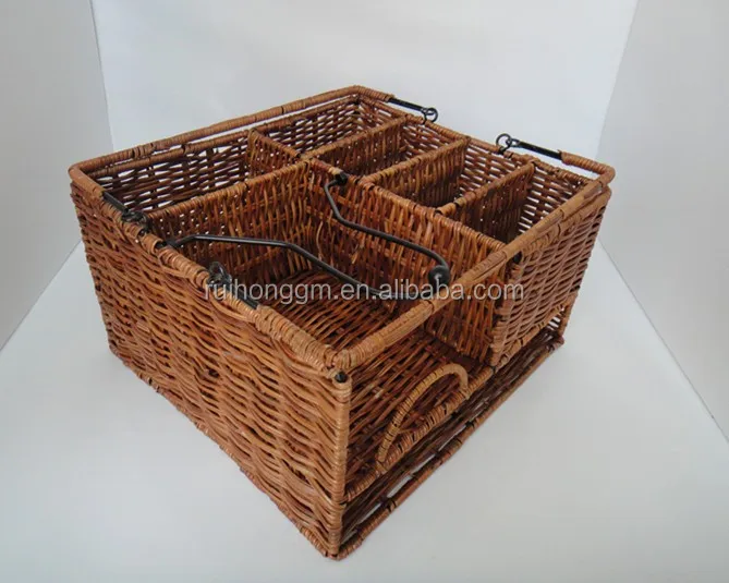 Picnic Caddy Organizer Outdoor Utensil Plate Condiment Holder Portable Basket Buy Portable