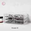 SHIMOYAMA Folding Plastic Transparent Jewelry Makeup Organizer Cosmetics Storage Box Drawer B