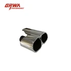 Dual carbon fiber car auto exhaust dual muffler tip