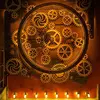 3d panel wall decor with gears, metal wall decor