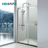 Stainless steel frameless sliding shower glass door shower enclosure