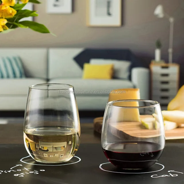 stemless water glass