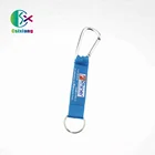 Promotion High Quality Cheap Customizable Logo Printing Carabiner Short Lanyard With Keychain