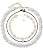 Women White Colorful Broken Puka Choker Hawaiian Puka Shell Necklaces Puka Shell Beads