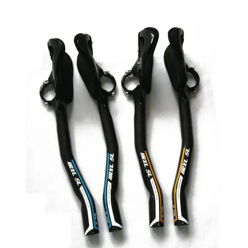 RXL SL Bicycle Carbon aero Bars TT Bar Ends Bicycle Handlebars Extenders Bicycle 3K Matte Gray 340mm Triathlon Bicycle Extender (14)