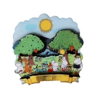 Custom foil epoxy MDF emoji fridge magnet with logo for Tourist Souvenir