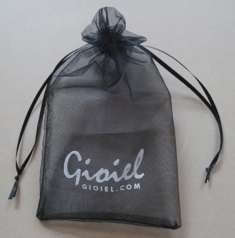 custom black organza drawstring bag organza gift bag wholesale