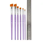 Best Angled Synthetic Short Wooden Handle Acrylic Art Paint Brushes Brand With Excellent Hair Control