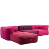 Modern simple small type canvas lazy sofa living room corner personality casual fabric sofa