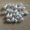 plastic pearl beads drop shape ,plastic pearl white color