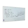 office wall mounted clear tempered glass panel magnetic writing whiteboard message board