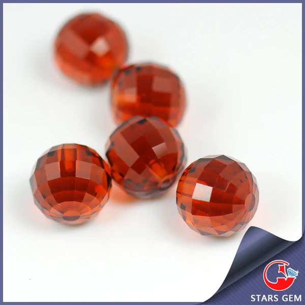wholesale round facet ball crystal glass top drilled round beads