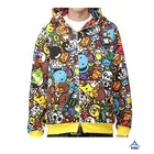 Sublimation Zip Hoodie Cool Custom Sublimation Printing 100%polyester Zip Up Warm Hoodie
