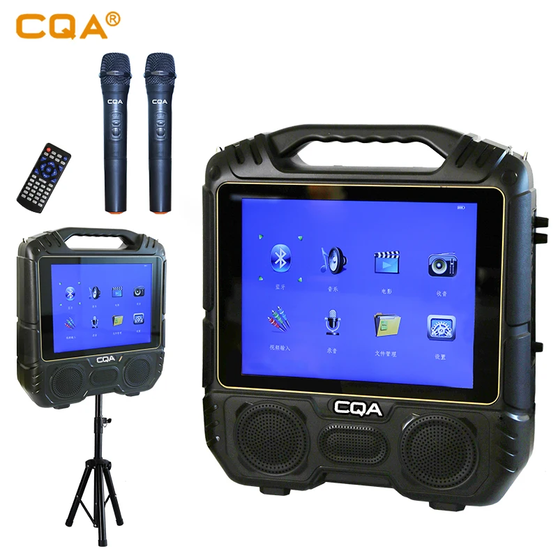 CQA DJ MUSIC SYSTEM ALTAVOZ KARAOKE 4" PORTABLE PARTY DJ SPEAKER WITH LED SCREEN AND TRI-POD TYPE PA STAND - ANKUX.COM