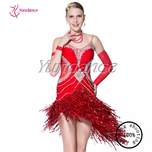 custom made bling bling vestidos de baile latino performance wear L-13317