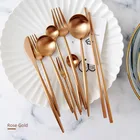 Rose gold / Bronze / Copper Stainless Steel Inox Flatware Cutlery Sets