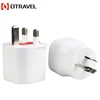 New earthed Europe to United kingdom adapter white 2pin European korea socket travelling small London adapters