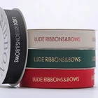 logo print foil printed brand name printed ribbon