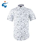 Professional soft 100% cotton men casual flower shirts pictures