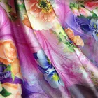 2017 High quality soft polyester spandex printed satin fabric