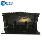 Customize black granite and white marble tombstone designs and prices