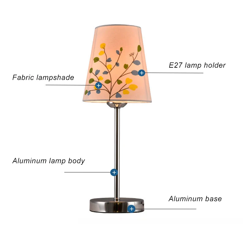 zhongshan indoor desk light modern metal luxuryl hotel chrome table lamp