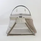 Foldable Baby Playpen Travel Cot And Playard With Mosquito Net And Sunshade Canopy