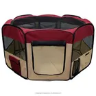 Nylon Oxford 48 Animal Playpen With Pop Up Mesh Kennel For Fence Soft Sided Cage