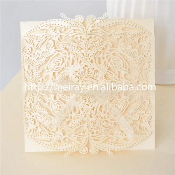 fine wedding favors cream ivory laser cut wedding