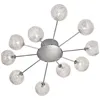 Glass ball ceiling chandelier with E12 lamp bulbs