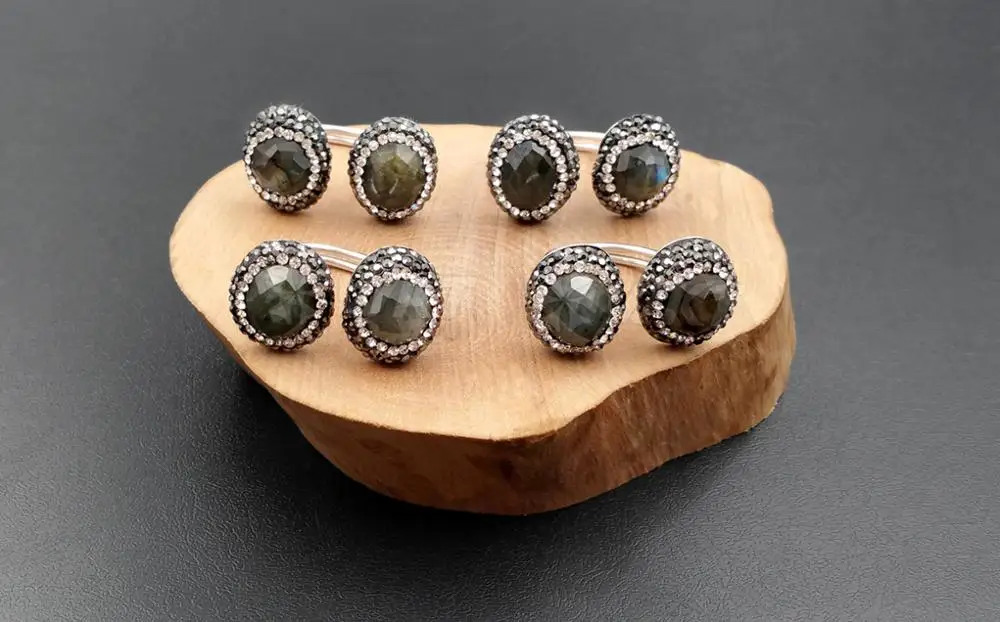 RR012 WKT wholesale 925 sterling silver labradorite ring, gorgeous natural double stone labradorite fashion ring