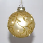 Wholesale Christmas Craft Supplies Hollow Glass Christmas Ornaments Glass Ball For Decorations